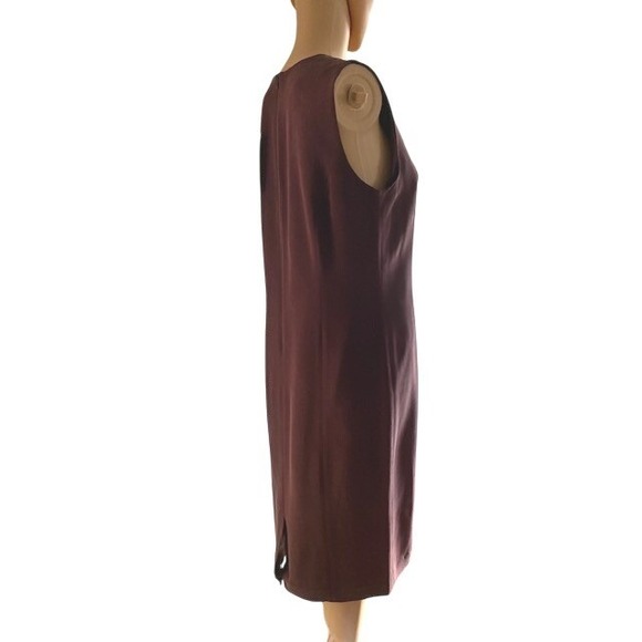 Weyburn Plum Purple Silk Shift Dress Women's 10 New w/ Tags Old Money Minimalist - Picture 4 of 9